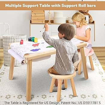 WINGYZ Sensory Table and Chair Set, 3 in 1 Kids Table for Play Study Art Dining Toys Storage, Sen... | Amazon (US)