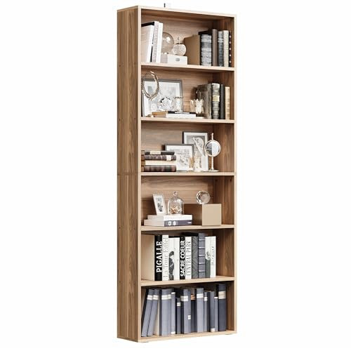 IRONCK Bookshelves and Bookcases Floor Standing 6 Tiers Display Storage Shelves 70 in Tall Bookcase Home Decor Furniture for Home Office, Living Room, Bed Room | Amazon (US)