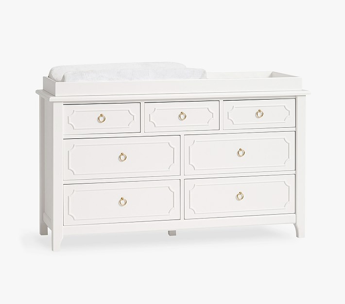 Ava Regency Caned 7-Drawer Dresser & Topper Set (56w x 19d") | Pottery Barn Kids