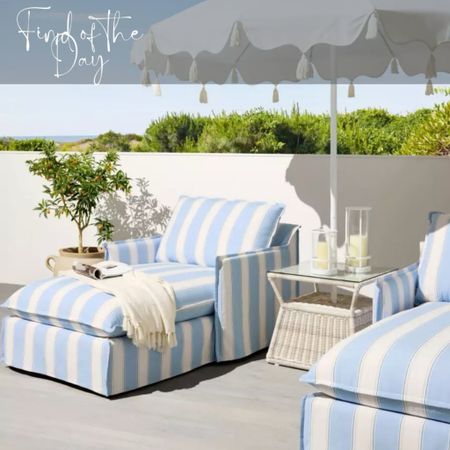 Add a Hamptons feel to your outdoor living area this year with this fabulous wide chaise! The blue and white stripe design is a timeless classic that we love  

#LTKfamily #LTKSeasonal #LTKhome