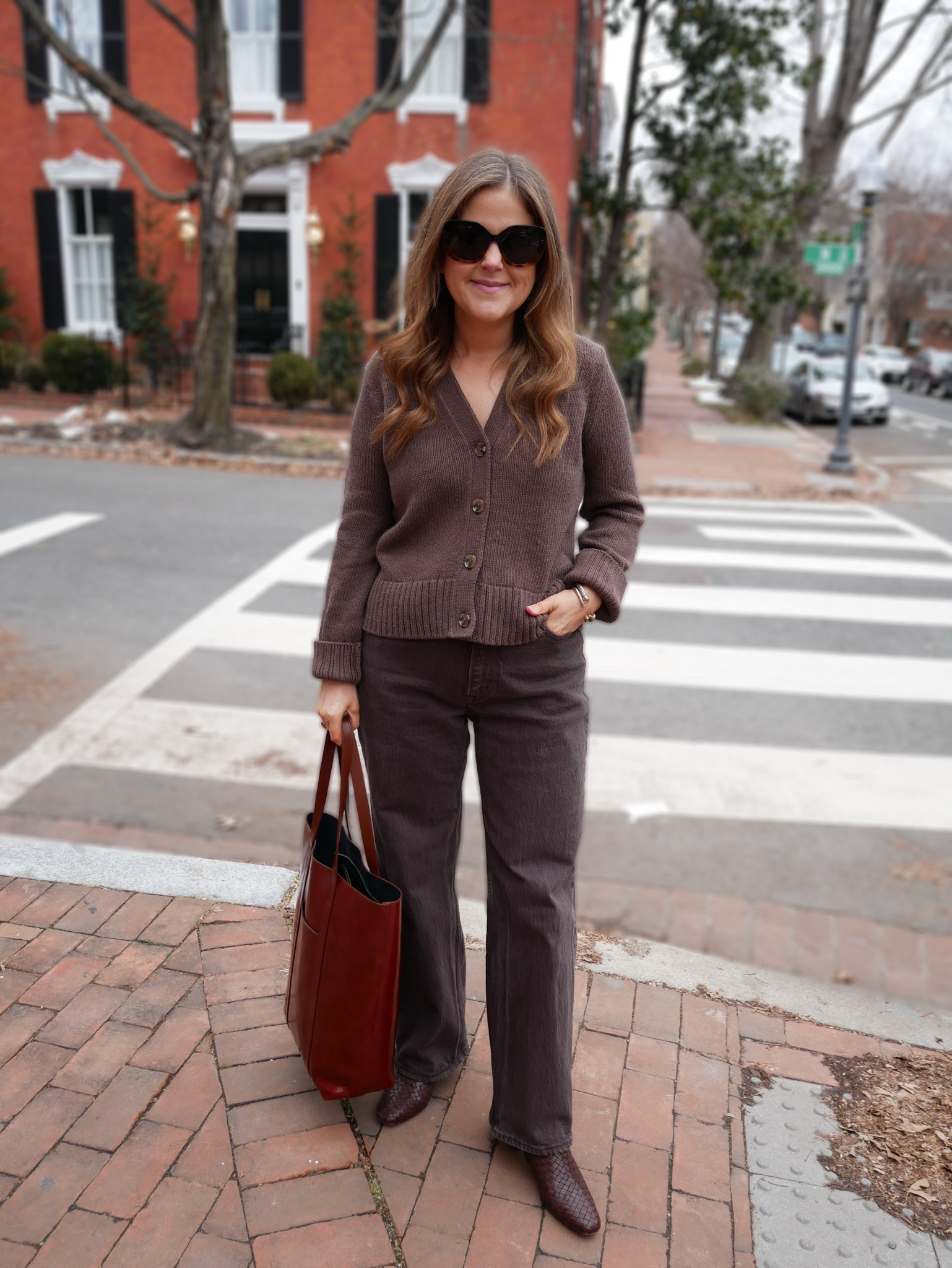 Casual spring outfit idea. I love this cropped cardigan for layering this season. #ad 

#LTKWorkwear #LTKStyleTip #LTKSeasonal