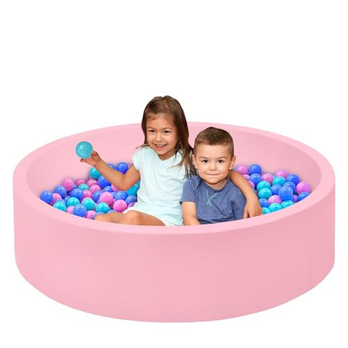 Baby Ball Pit for Toddlers, 47.2" x 13.8" Foam Ball Pit for Kids, Soft Round Ball Pool for Baby, Indoor and Outdoor Playpen, Ideal Gift for Children, Pink, (Balls not Included) | Amazon (US)