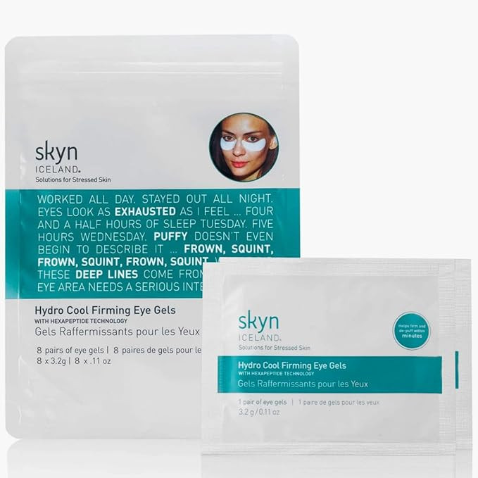 Skyn Iceland Hydro Cool Firming Under Eye Patches. Eye Gel Mask to Firm And Reduce Wrinkles, Fine... | Amazon (US)