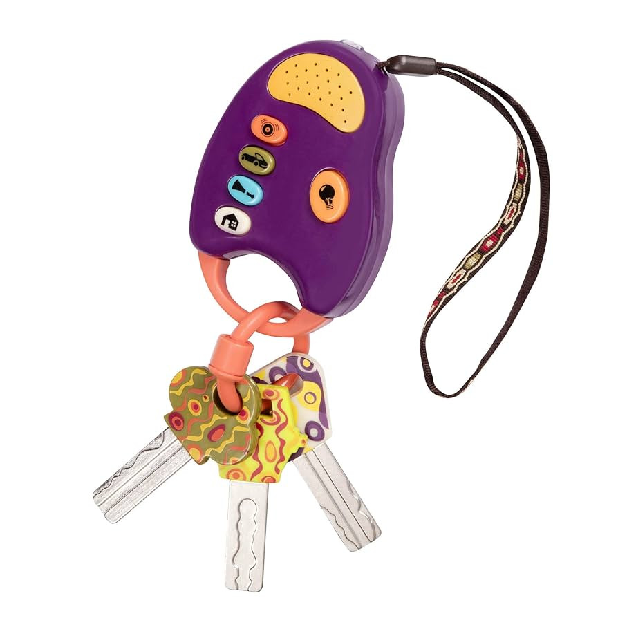 B. toys – Toy Car Keys – Key Fob with Lights & Sounds – Interactive Baby Toy – Pretend Ke... | Amazon (US)