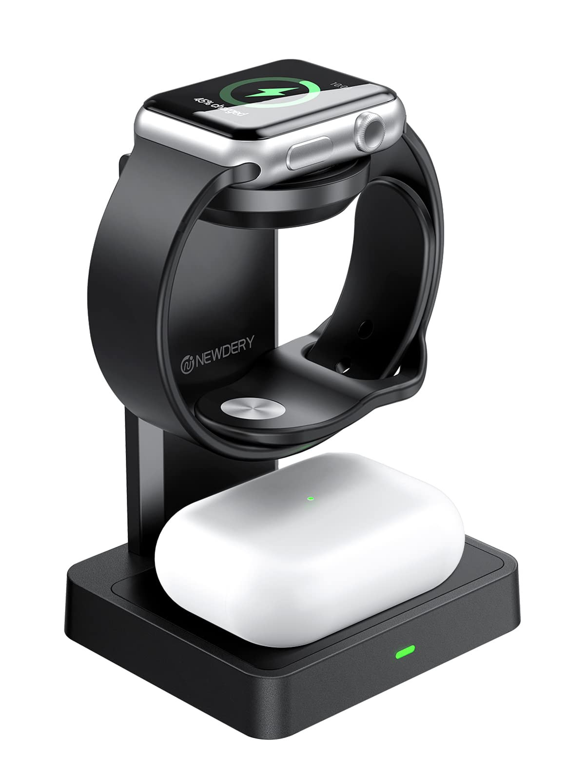 NEWDERY Wireless Charging Station, 2 in 1 Wireless Charger Stand with 2.5W Fast Charger for Apple Wa | Amazon (US)