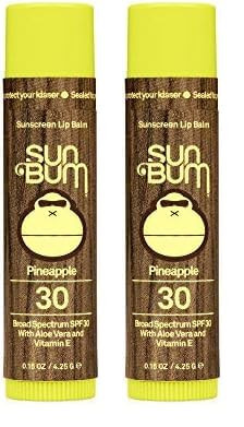 Sun Bum SPF 30 Sunscreen Lip Balm | Vegan and Cruelty Free Broad Spectrum UVA/UVB Lip Care with Aloe and Vitamin E for Moisturized Lips | Pineapple Flavor |.15 oz (Pack of 2) | Amazon (US)