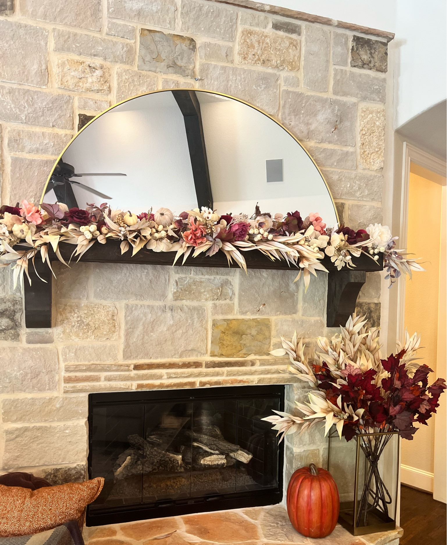 Fall home decor 
Fall mantle 
Fall diy 
Pink brown fall decor 
Cream fall decor 

#LTKSaleAlert #LTKHome #LTKSeasonal