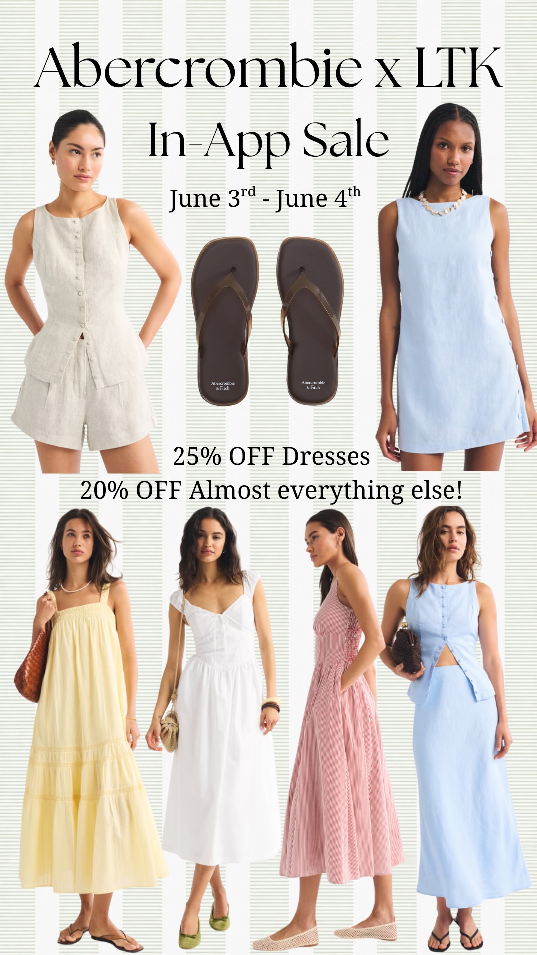 Abercrombie sale favorites! ✨🤍Exclusive in-app sale on LTK. Stock up on summer dresses, sets + more!

Code AFLTK — can only be used when shopping through my links in the app! ☀️

Summer outfits 
Summer sets
Maxi Dress
Midi Dress
Mini Dress
Linen
Maxi Skirt
Jelly Flip Flops
Vacation outfit inspo
Date night outfits

#LTKxAbercrombie #LTKootd #LTKSaleAlert