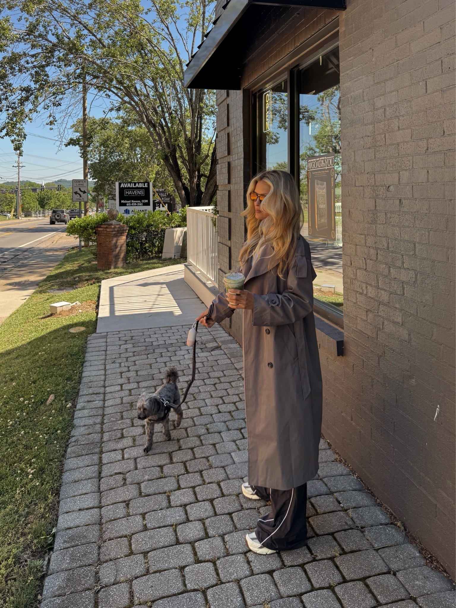 Matcha and cool mornings 🍵 Wearing size medium in coat.