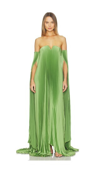 L'IDEE Black Tie Gown With Drama Sleeves in Green. - size 12/L | Revolve Clothing (Global)