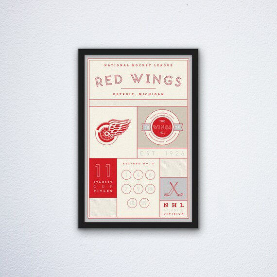 Detroit Red Wings Stats Print | Etsy | Etsy (US)