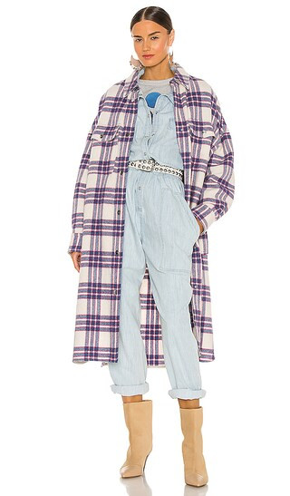 Fontia Coat in Blue | Revolve Clothing (Global)