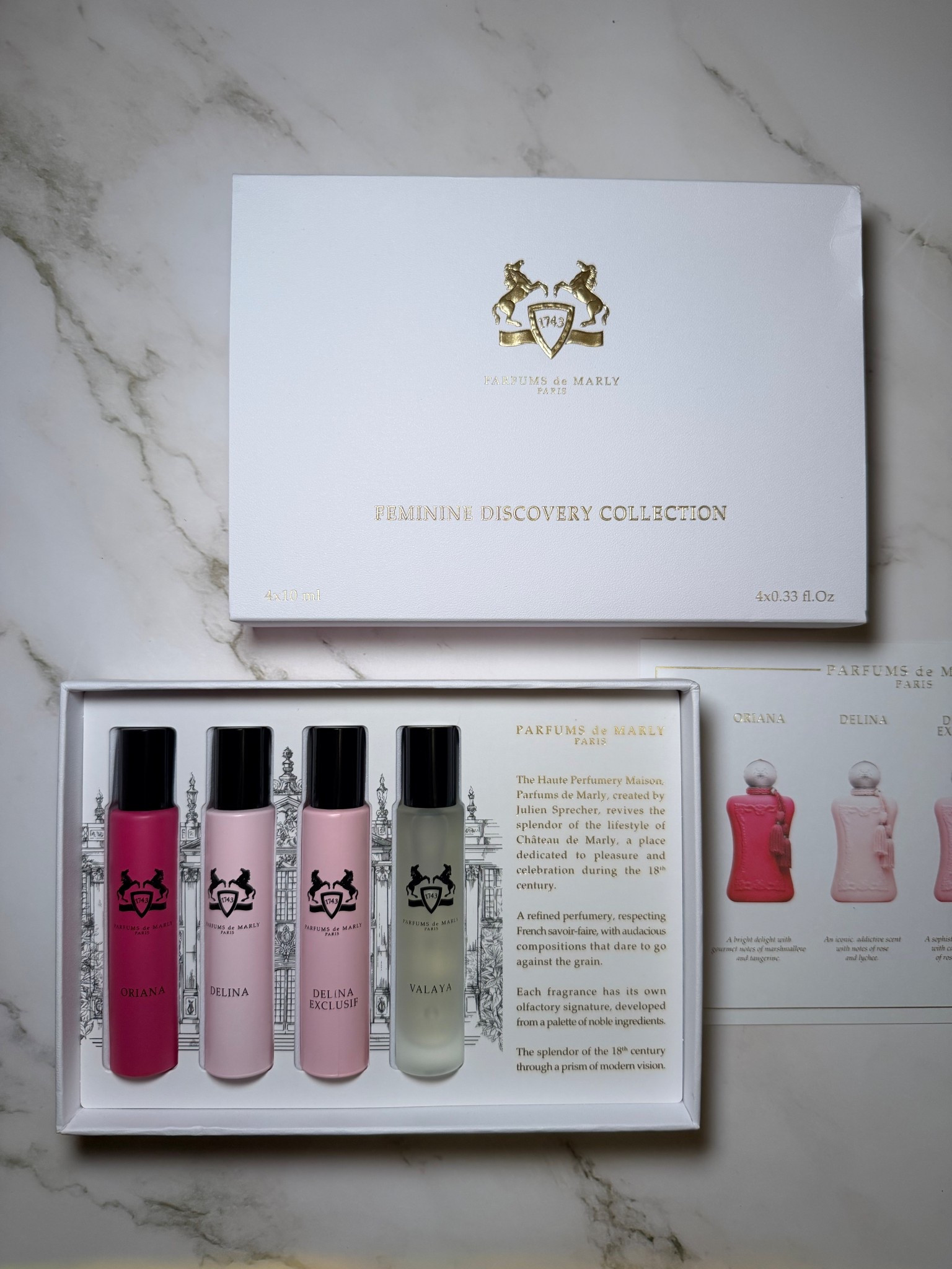 The Fab Four. The Feminine Discovery Collection from Parfums de Marly is perfect for taking your favorite fragrances on the go! And it’s currently on sale :)

#LTKSaleAlert #LTKBeauty #LTKGiftGuide