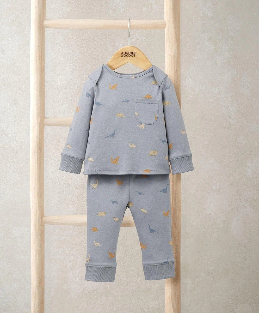 Micro Dino Print Pyjamas – Blue | Mamas & Papas
