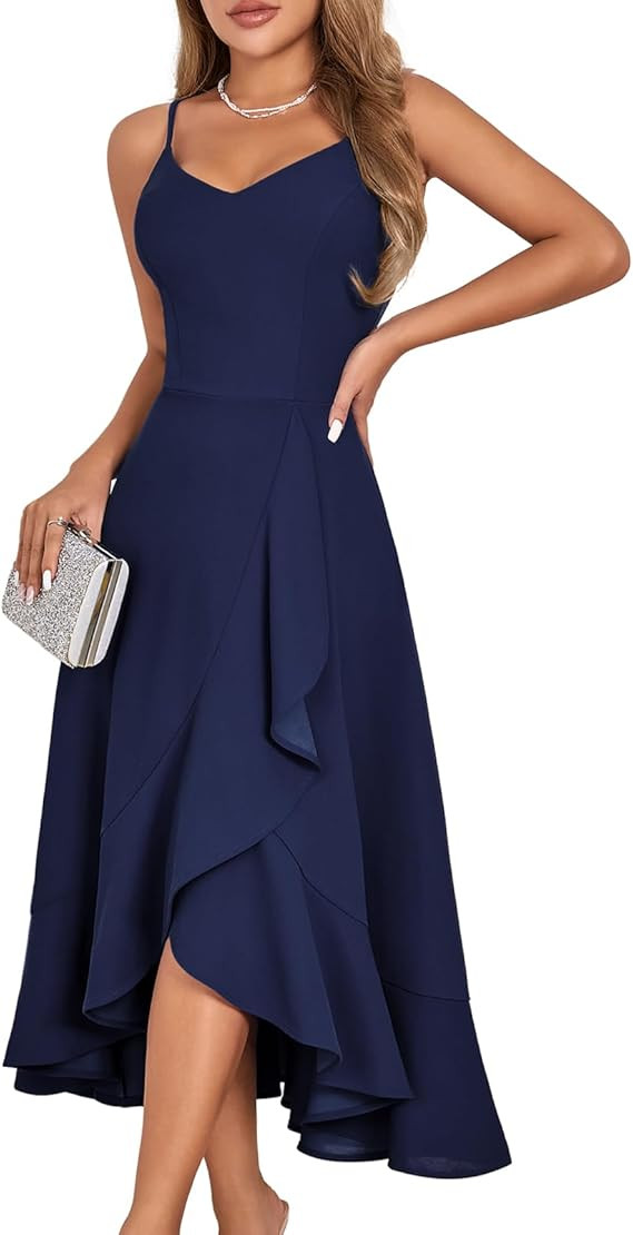 DRESSTELLS Women's Cocktail Dresses, Formal Wedding Guest Graduation Party High Low Dress | Amazon (US)