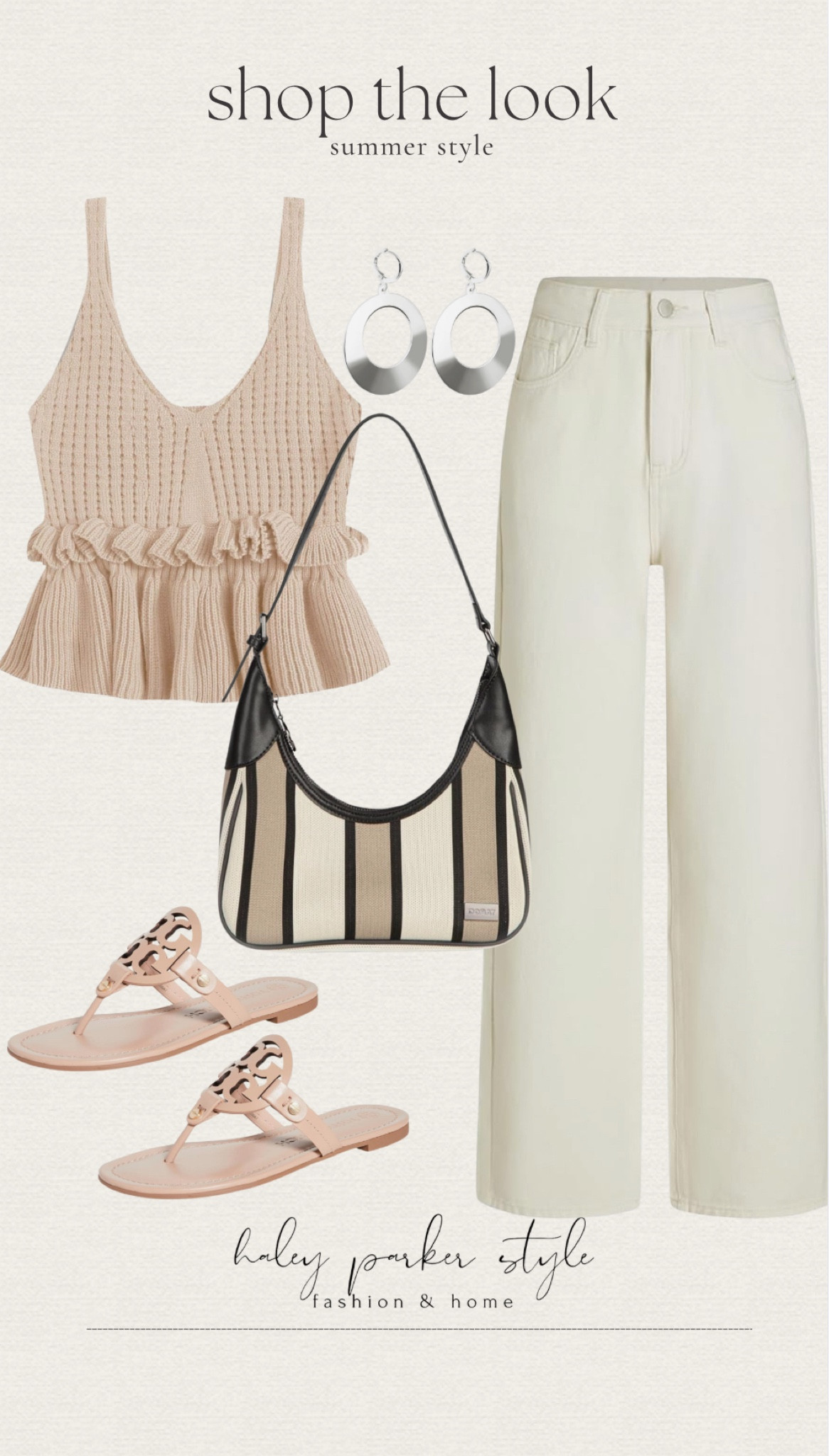 Shop the look summer style! 

Top, purse, bag, sandals, earrings, pants 

#LTKItBag #LTKStyleTip #LTKShoeCrush