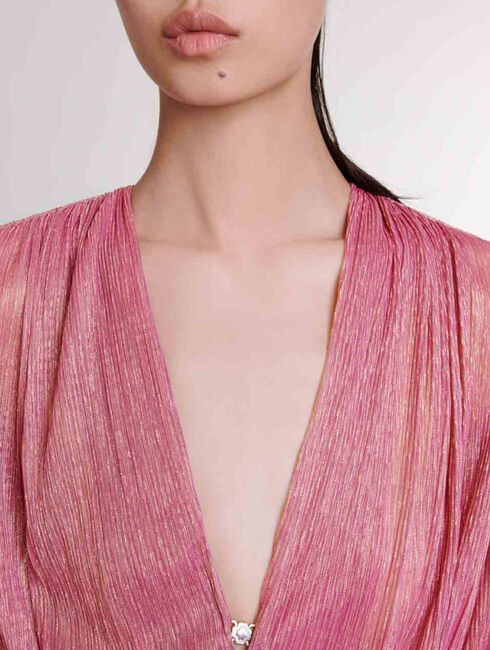 Kurzes Lamé-Kleid | Maje EU