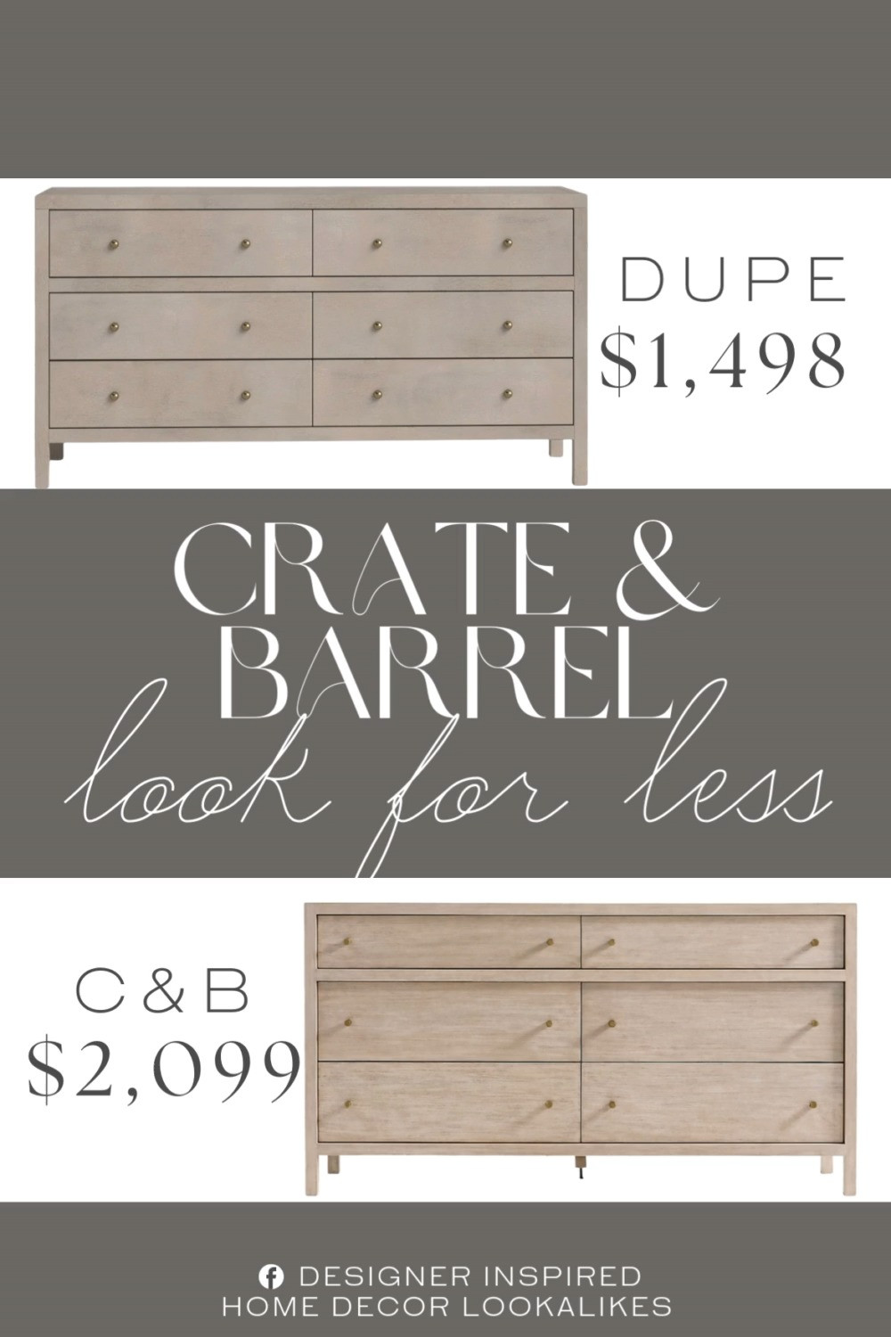 Inspired by Crate & Barrel Natural Solid Wood 6-Drawer Dresser. Wooden Chest of Drawers. Modern Wood Dresser. Minimalist 6-Drawer Dresser. Contemporary 6-Drawer Chest. Sleek 6-Drawer Wooden Dresser. Stylish 6-Drawer Bedroom Storage. 

Home more affordable option find copy cat similar look for less budget friendly affordable cheap cheaper beautiful pretty. Clearance sale coupon code discount code promo code luxury lookalike look a like Inspo inspiration inspired by idea ideas Love like these? I share multiple every day in my FB group.
#crateandbarrelinspired #dresser #woodendresser #solidwoodfurniture #6drawerdresser #stylishstorage #woodenfurniture #stylishstorage #furniturefinds 

 #LTKHome