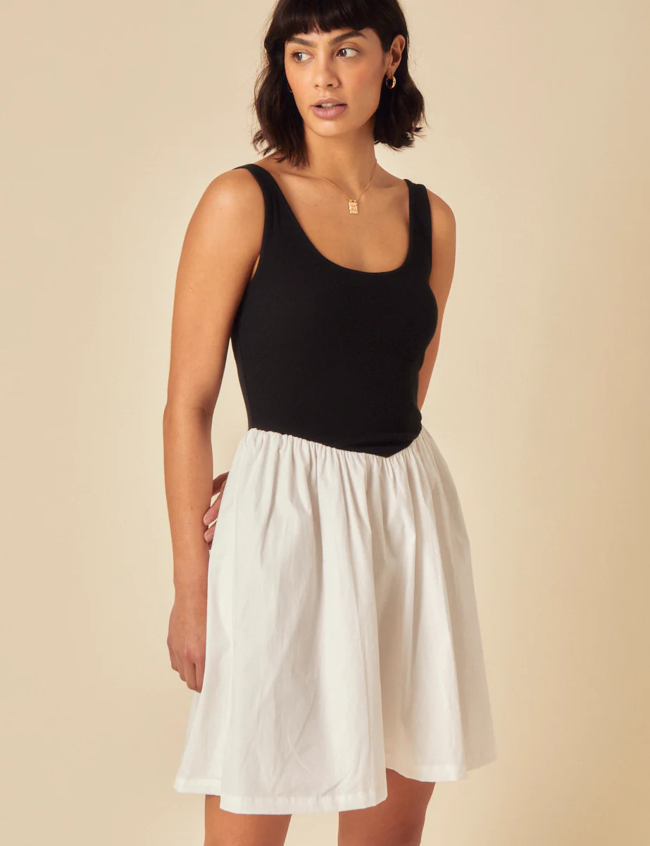 Black And White Contrast Mini Dress | Nobody's Child