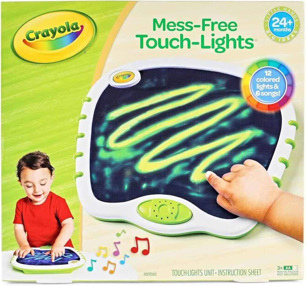 Crayola Toddler Touch Lights, Musical Toy, Sensory Board, Sensory Toys for Toddlers, Mess Free Fi... | Amazon (US)