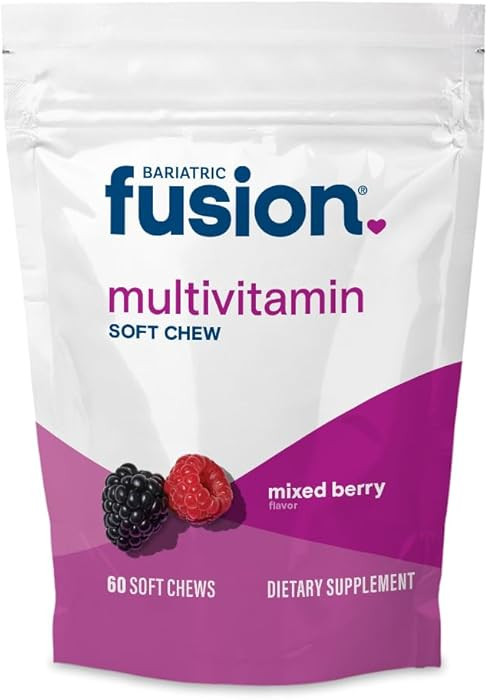 Bariatric Fusion Bariatric Multivitamin Soft Chew | Mixed Berry Fruit Flavor Chewy | Sugar Free C... | Amazon (US)