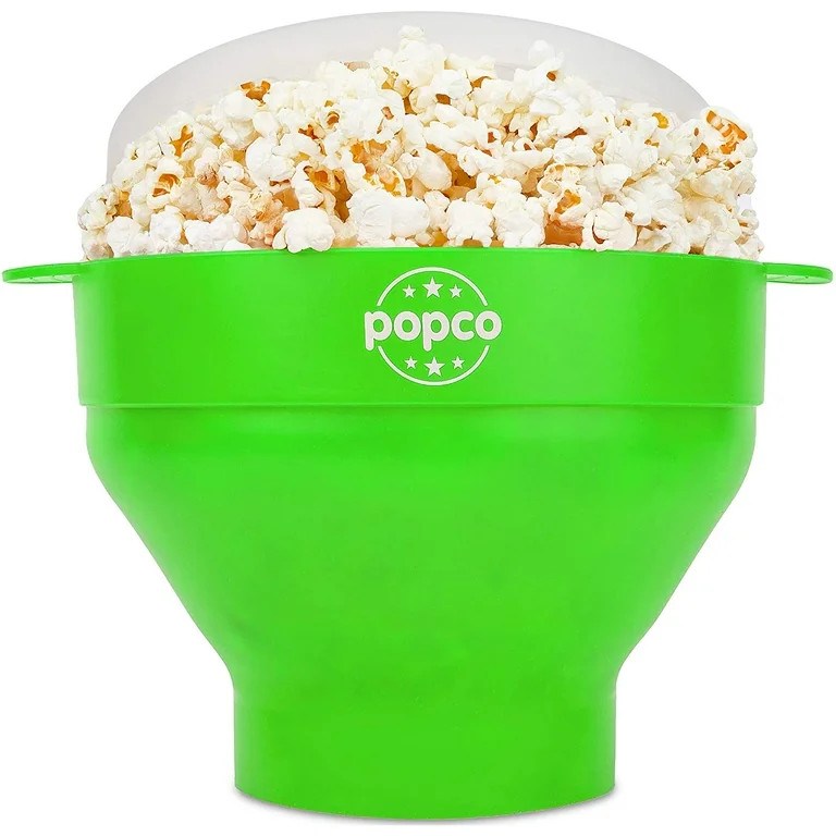 Popco Collapsible Silicone Microwave Popcorn Popper Bowl, Green, BPA-Free, Mess-Free, Ideal for H... | Walmart (US)