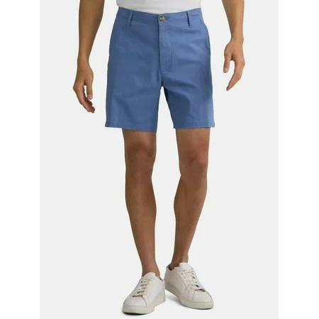 George Men's & Big Men's Relaxed Fit Stretch Twill Flat Front Shorts, 9" Inseam, Sizes 28-54 | Walmart (US)