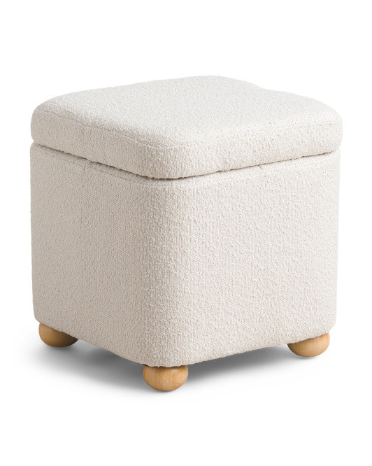 Juniper Boucle Storage Ottoman | TJ Maxx