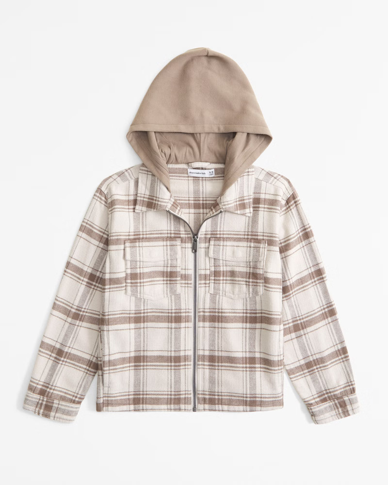 hooded flannel overshirt | Abercrombie & Fitch (US)