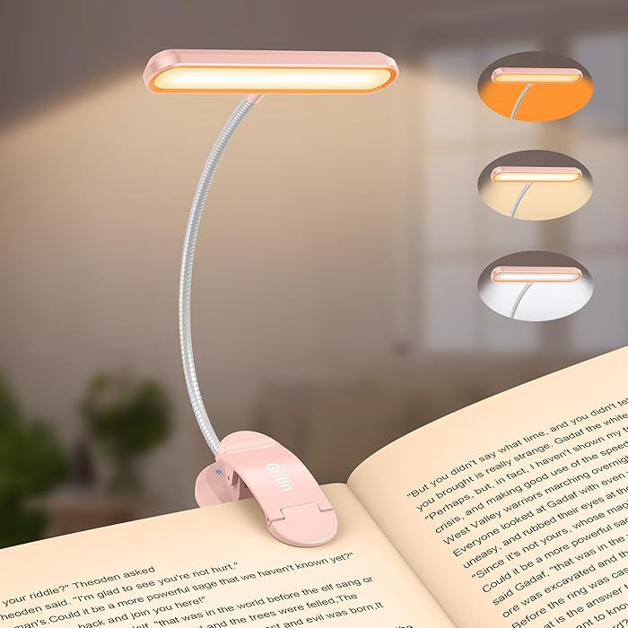 Gritin Rechargeable Book Light for Reading in Bed with 19 LED &Memory Function-Eye Caring 3 Color... | Amazon (US)