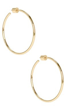 Jennifer Fisher 1.5" Thread Baby Hoops in Yellow Gold from Revolve.com | Revolve Clothing (Global)