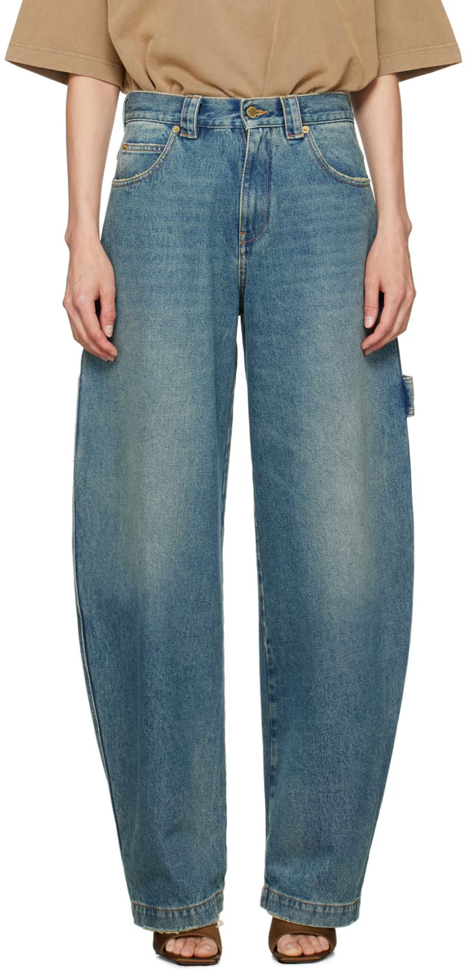 DARKPARK - Blue Audrey Barrel Leg Carpenter Jeans | SSENSE