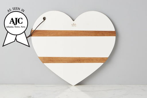 White Mod Heart Charcuterie Board, Large | etúHOME