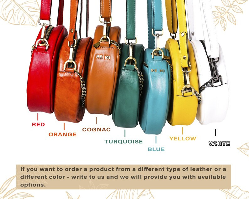 Round crossbody bags round leather bag round purse shoulder | Etsy | Etsy (US)