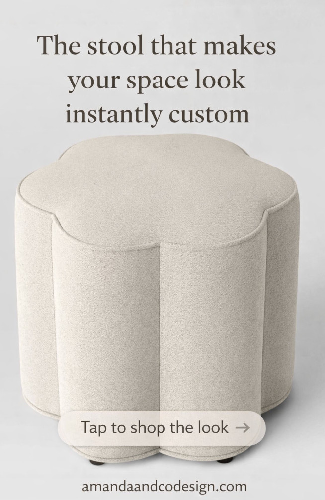 This is what I reach for when a space needs something extra without adding clutter Sculptural, soft, and the perfect neutral this stool works as a seat, a side table, or that finishing piece that makes the room feel designed not just decorated Save this if you are styling a bedroom, living room, or tucked under a console Shop it through my LTK 

 #LTKdayinmylife #LTKselfcare #LTKHome
