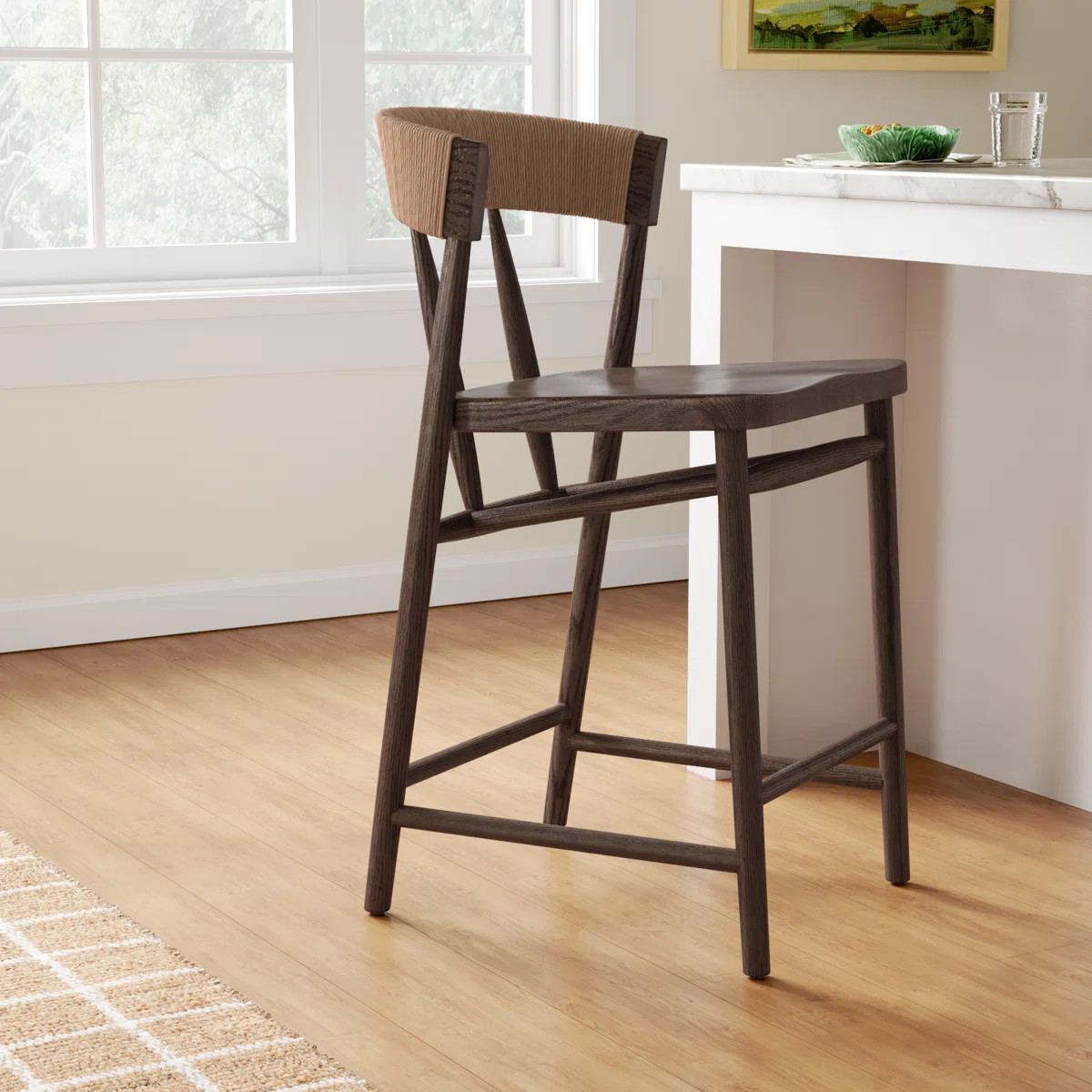 Coleigh Counter Stool with Solid Wood Frame | Wayfair North America