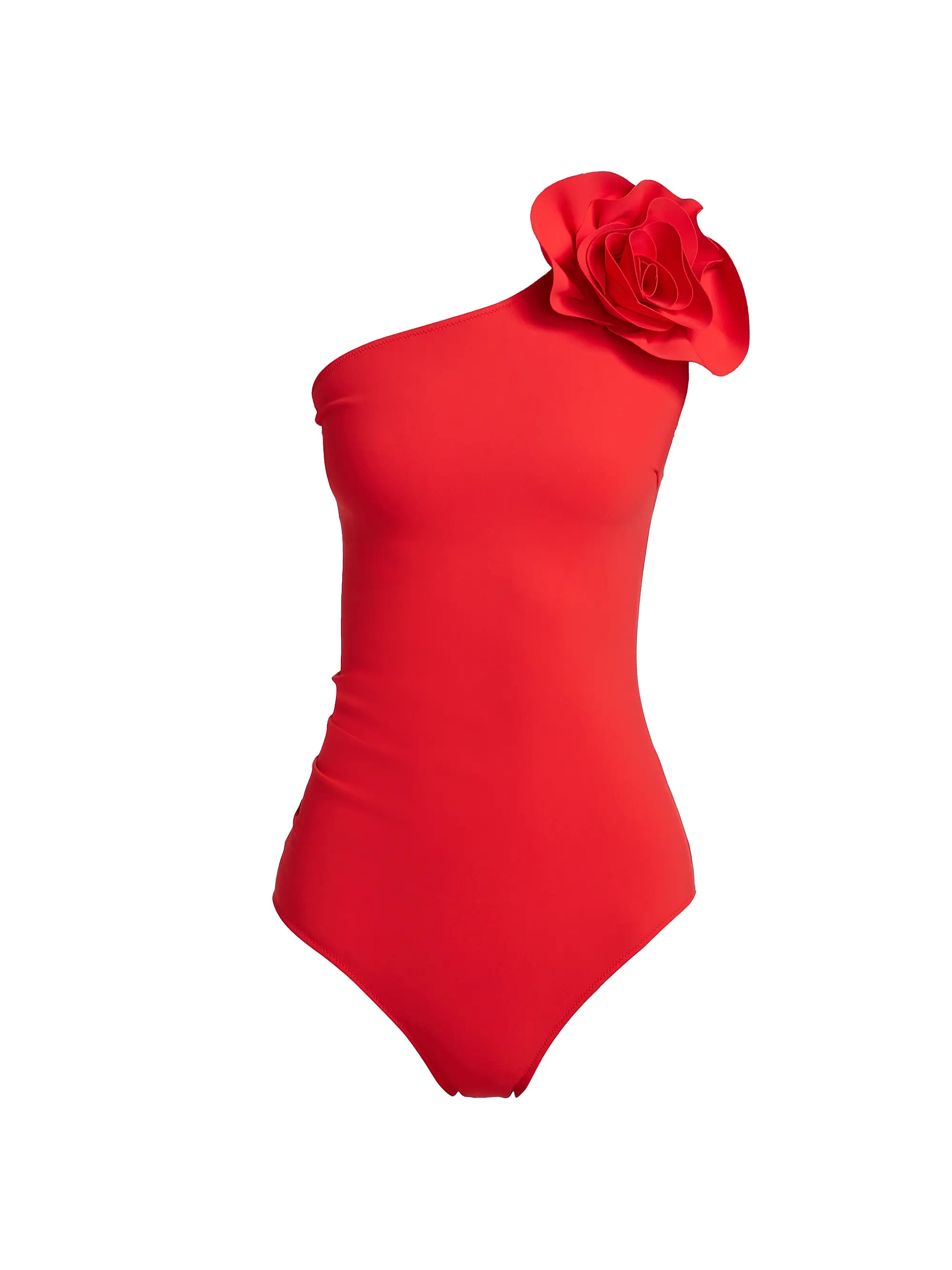 Ghita Rosette One-Shoulder One-Piece Swimsuit | Saks Fifth Avenue