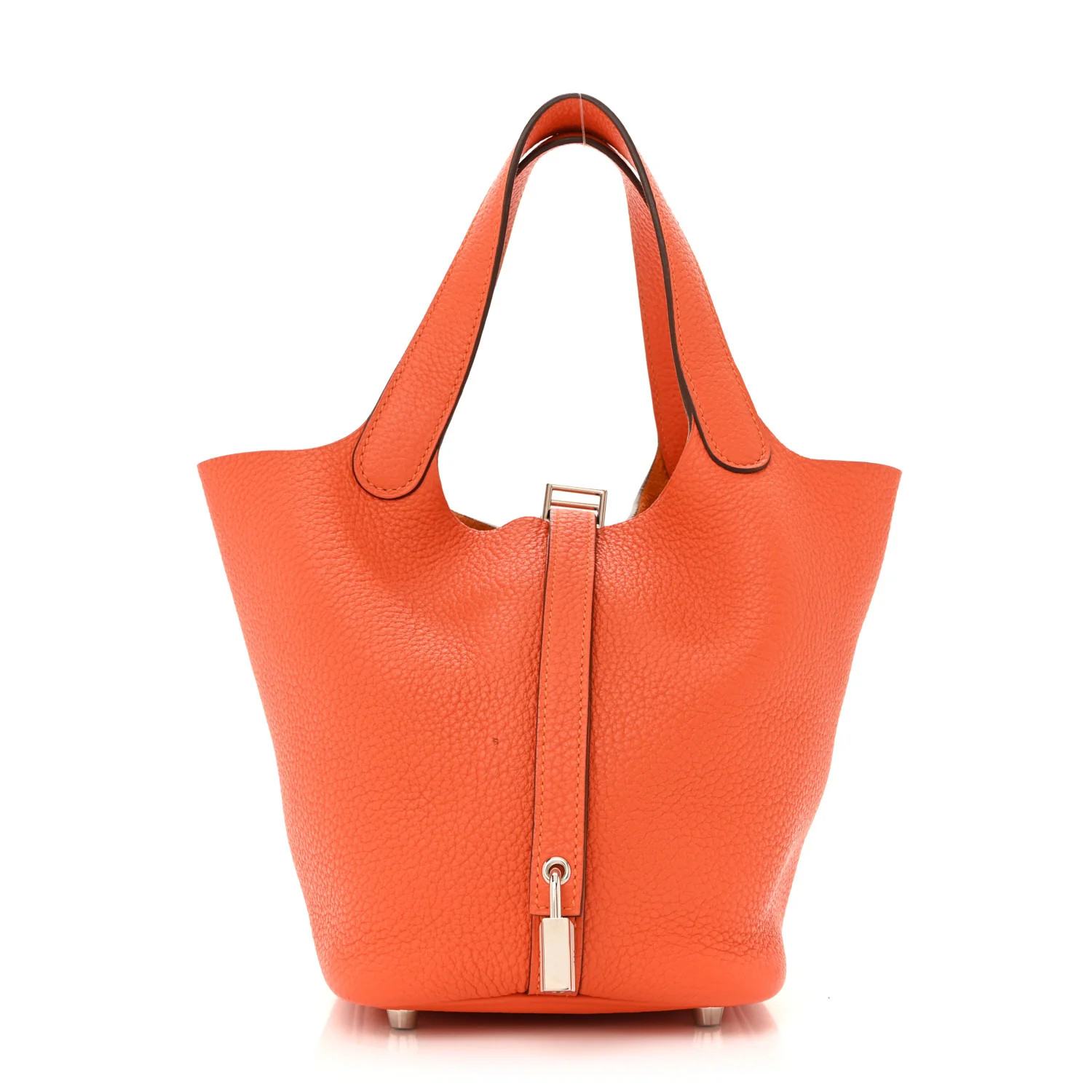 Taurillon Clemence Picotin Lock 18 PM Feu | FASHIONPHILE (US)