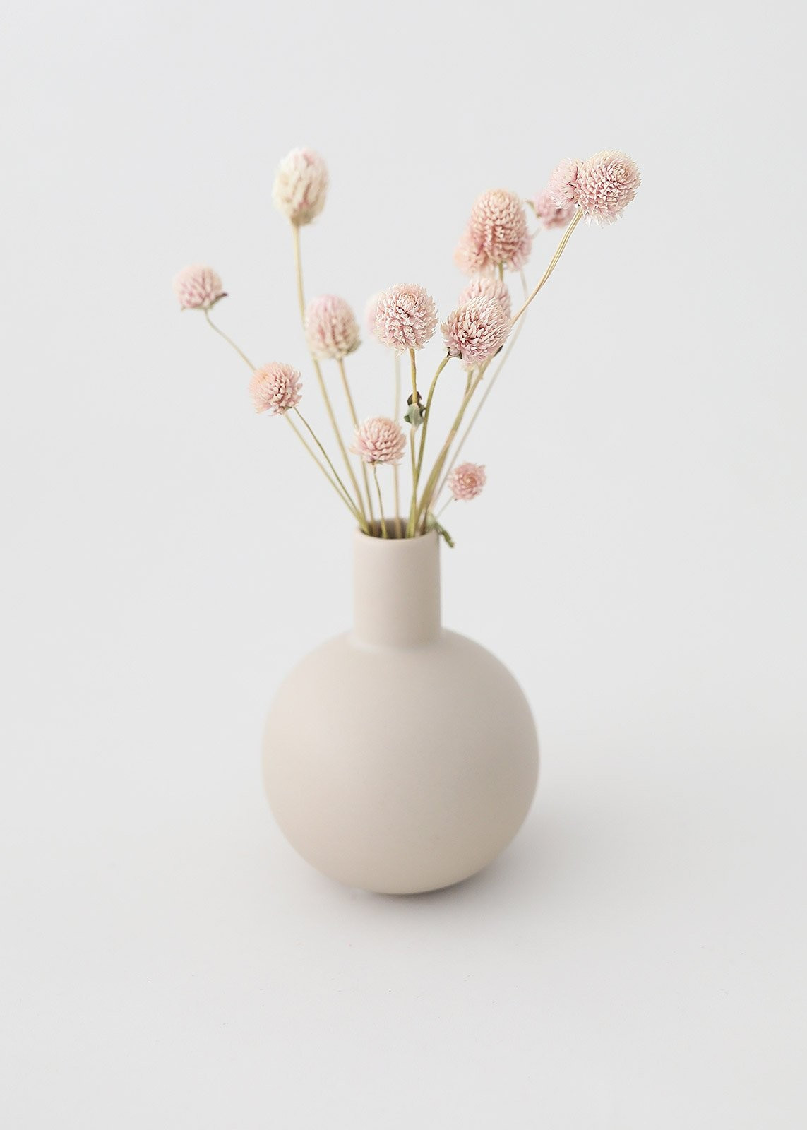 Beige Mini Porcelain Ceramic Bud Vase - 5" Tall | Afloral (US)