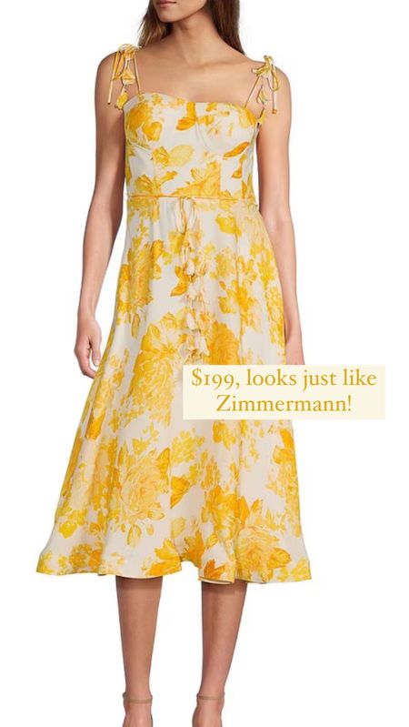 This dress is so similar to a $1500+ Zimmermann! Perfect for Easter, or a wedding guest dress 