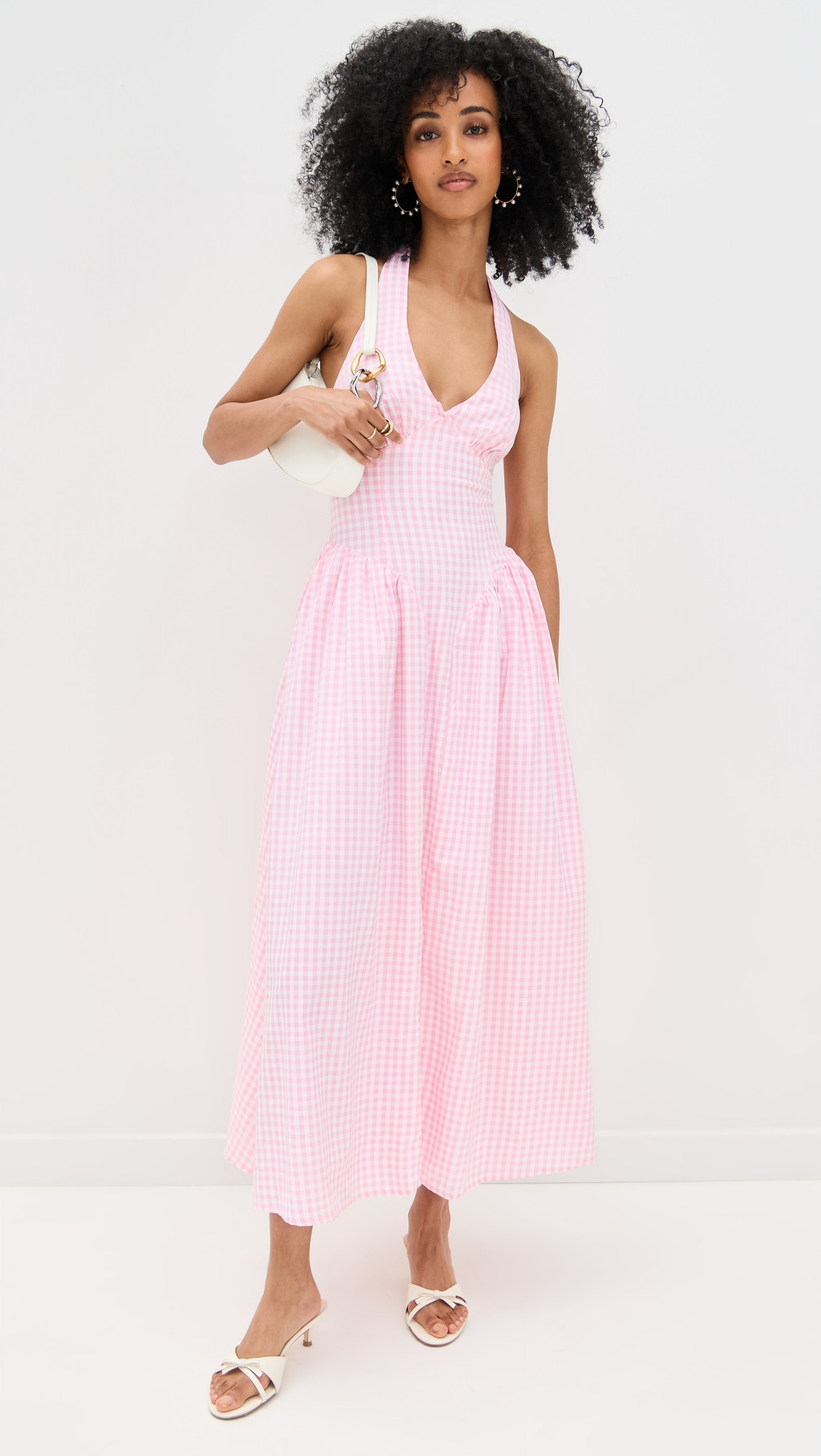 Runaway the Label Alicia Midi Dress Pink Gingham S | Shopbop