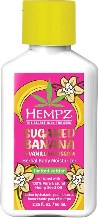 Hempz Mini Sugared Banana & Vanilla Blossom Body Lotion, Ultra Hydrating Moisturizer for men and ... | Amazon (US)