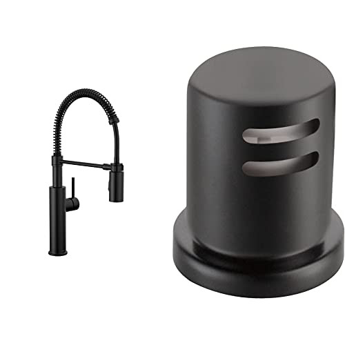 Delta Faucet Antoni Black Kitchen Faucet, Matte Black 18803-BL-DST & Delta Kitchen Air Gap, Matte Bl | Amazon (US)