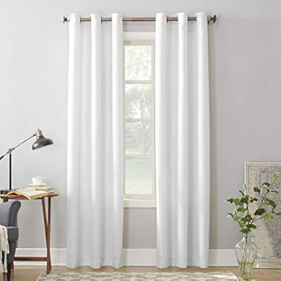No. 918 Montego Casual Textured Grommet Curtain Panel, White, 48" x 95" | Amazon (CA)