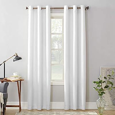 No. 918 Montego Casual Textured Grommet Curtain Panel, White, 48" x 95" | Amazon (CA)