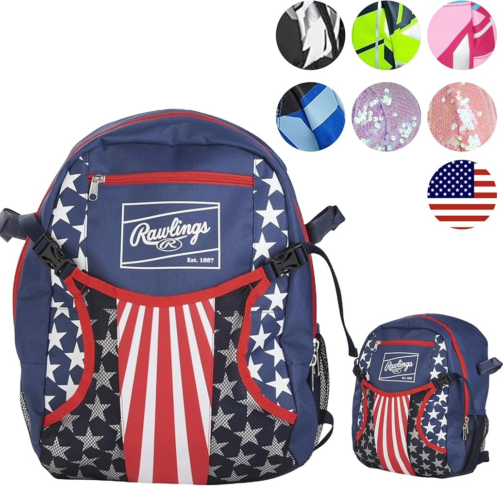Rawlings | REMIX T-Ball & Youth Backpack Equipment Bag | Baseball/Softball | Multiple Colors | Amazon (US)