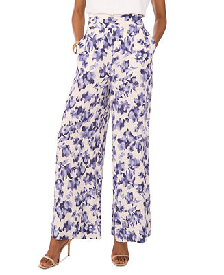 Vince Camuto Women's Floral Mid-Rise Wide-Leg Pants - Macy's | Macy's