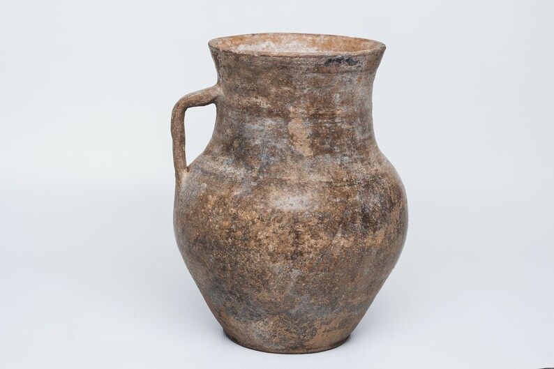Old clay vase Dulux Wabi sabi dusty pottery pot with handle | Etsy | Etsy (UK)