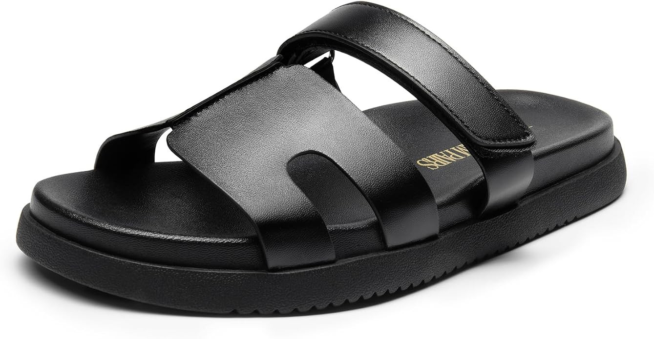 DREAM PAIRS Women's Flat Slide Sandals, Comfortable Slip On Platform Sandals For Women Dressy Sum... | Amazon (US)