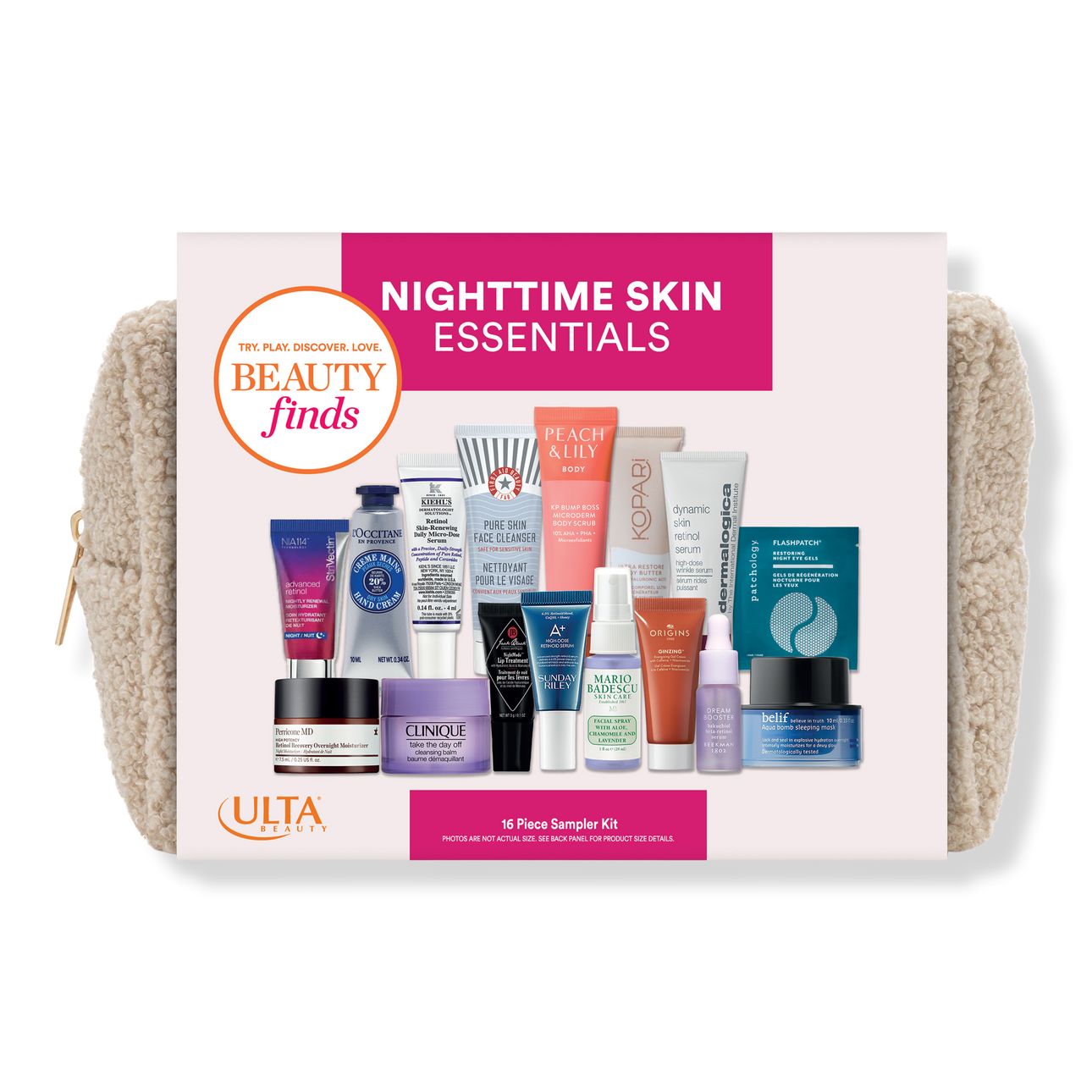 Nighttime Skin Essentials 16 Piece Sampler Kit | Ulta